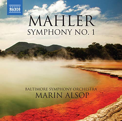 CD cover for Mahler’s Symphony No. 1 with mountain and sky landscape.