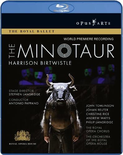 Blu-ray cover for "The Minotaur" ballet, featuring a horned figure.