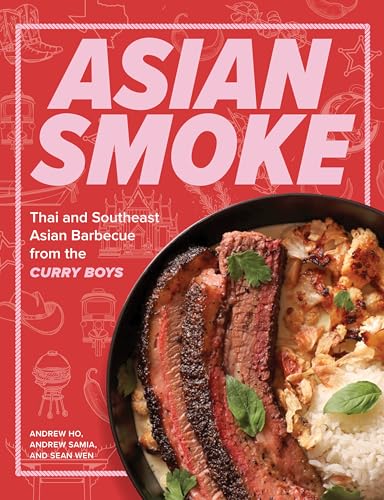 Cookbook cover featuring barbecue with rice, titled “Asian Smoke.”