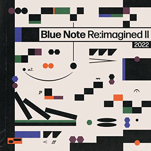Album cover for “Blue Note Re:imagined II” with abstract geometric shapes.