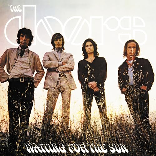 The Doors album cover, “Waiting for the Sun,” featuring the band in a field.