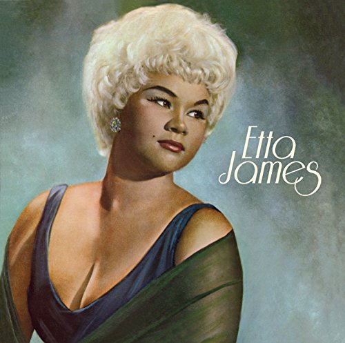 Etta James album cover: portrait of a blonde woman in blue dress.