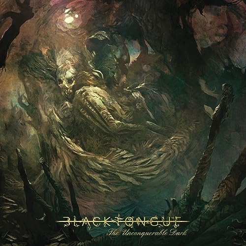 Dark, swirling fantasy artwork for Black Tongue's "The Unconquerable Dark" vinyl.