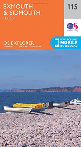 Exmouth & Sidmouth Map | Honiton | Ordnance Survey | OS Explorer Map 115 | England | Walks | Hiking | Maps | Adventure
