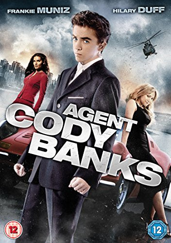 DVD cover for "Agent Cody Banks" featuring Frankie Muniz and Hilary Duff.