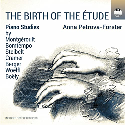 CD cover: piano keys, hands, and composers’ names in white text.