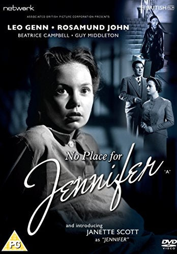 DVD cover for "No Place For Jennifer" featuring a woman’s portrait.
