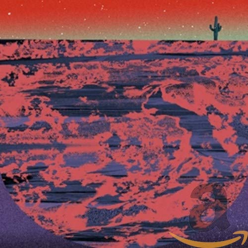 CD cover: desert landscape with a cactus under a red and purple sky.