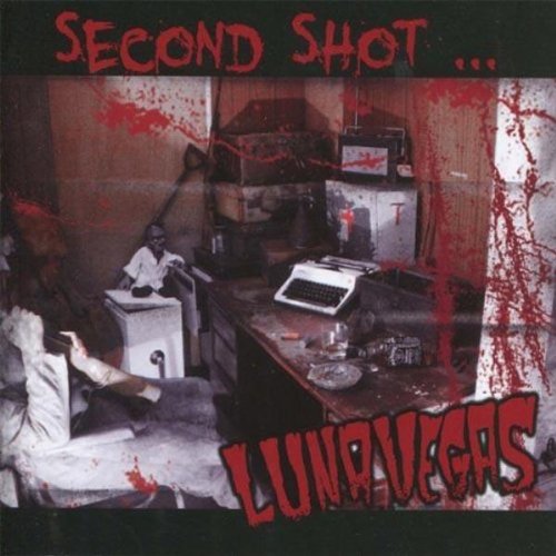 Dark room with vintage objects, a cuckoo clock, and red splatter effects.