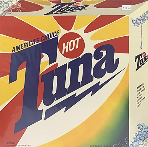 Hot Tuna album cover, yellow vinyl, retro design with tuna fish imagery.