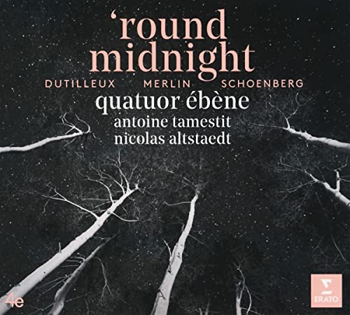 CD cover for Quatuor Ébène’s “Round Midnight” with tree branches.