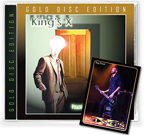 Kings X album cover: man with lightbulb head near open doorway.