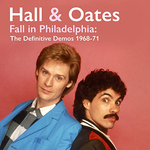 Hall & Oates album cover featuring portraits of the duo on a red background.
