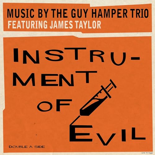 Vinyl record cover: orange background, bold text, syringe graphic.