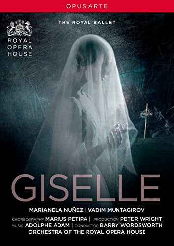 DVD cover for "Giselle" featuring a ballerina in a white veil.