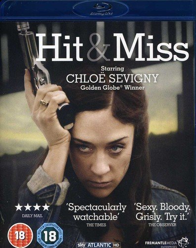 “Hit & Miss” Blu-ray cover featuring Chloë Sevigny holding a handgun.
