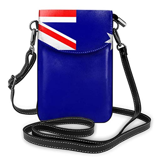 Black crossbody bag with a printed Australian flag design.