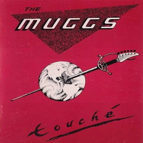 Red album cover for “Touche” by The Muggs, featuring a sword and globe.