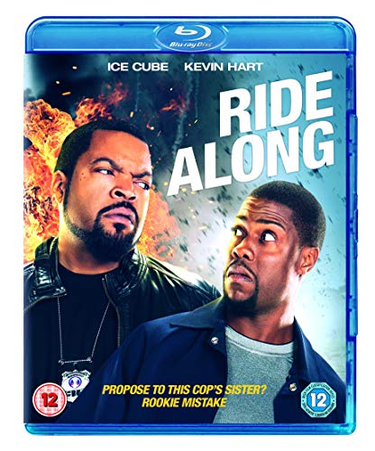 Two men on Blu-ray case, with flames and text on a blue background.