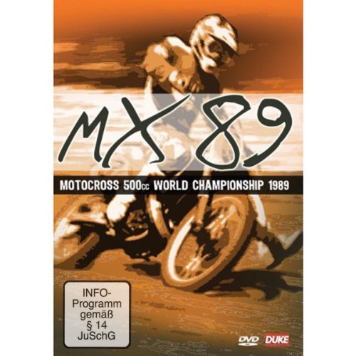 DVD cover for "Motocross Championship Review 1989" featuring a motocross racer.