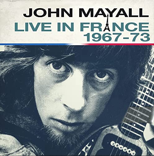 John Mayall album cover, close-up portrait with guitar, text "Live in France".