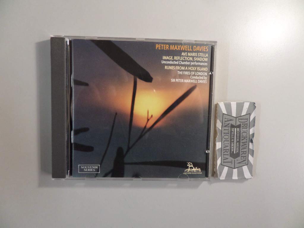 CD case with text listing composers Davies and Max, and antique imagery.