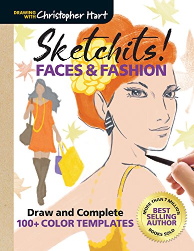 Sketchits! Faces & Fashion : Draw and Complete 100+ Color Templates