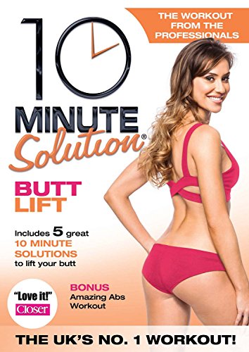 DVD cover for "10 Minute Solution: Butt Lift" featuring a woman in workout clothes.