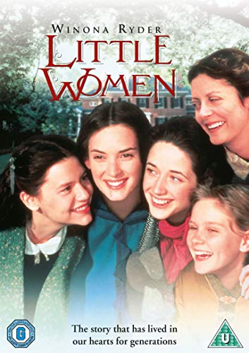 Little Women" DVD cover featuring Winona Ryder and four young women smiling.