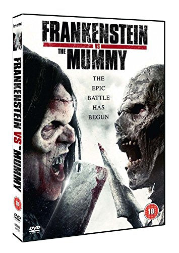 DVD cover for "Frankenstein Vs The Mummy" featuring monster faces.