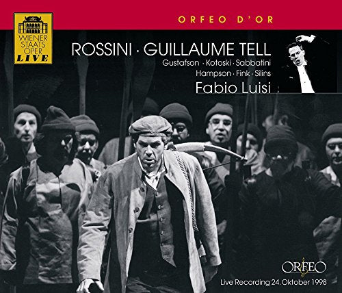 CD cover for Rossini’s Guillaume Tell opera, featuring a black and white scene.