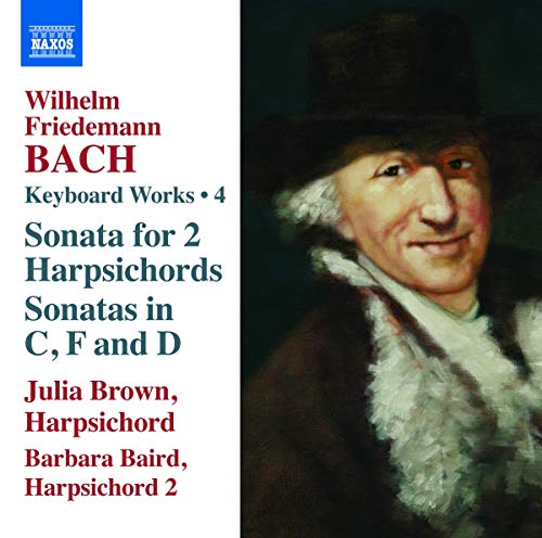 CD cover featuring a portrait of Wilhelm Friedemann Bach and text details.