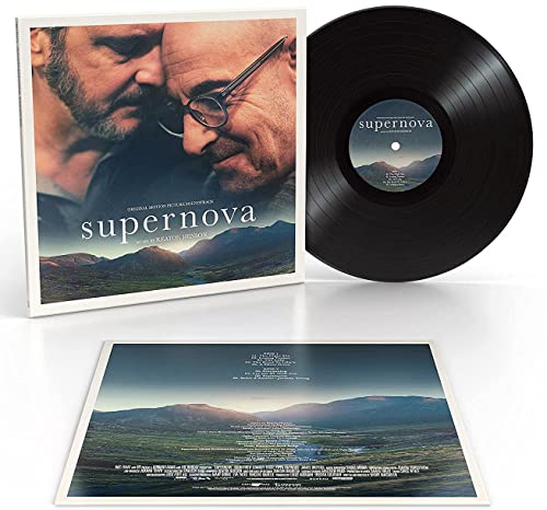 Keaton Henson Supernova vinyl record with album cover, back sleeve, and black vinyl disc.