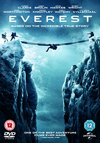 Everest" DVD cover featuring climbers on a snowy mountain face.
