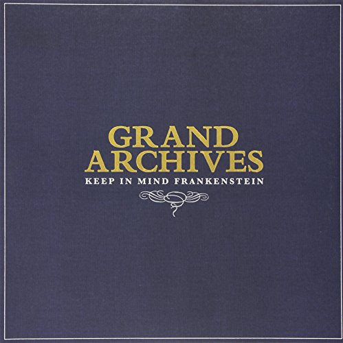 Dark blue album cover with gold text: "Grand Archives - Keep in Mind Frankenstein.