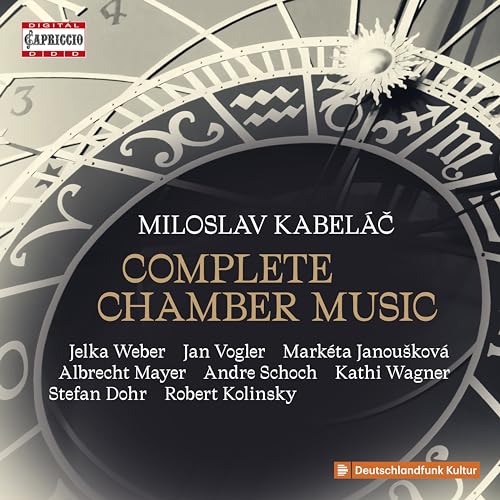 CD cover with a clock face, text “Complete Chamber Music” and musician names.