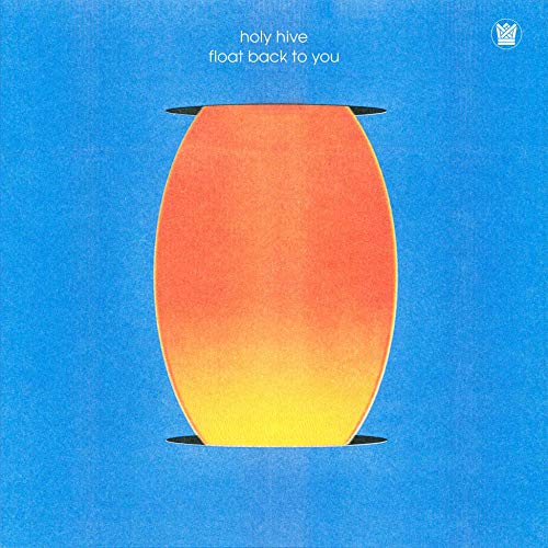 Album cover with a gradient orange oval shape centered on a blue background.