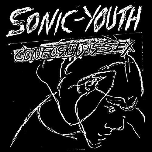 Sonic Youth album cover, black and white sketch of a face.