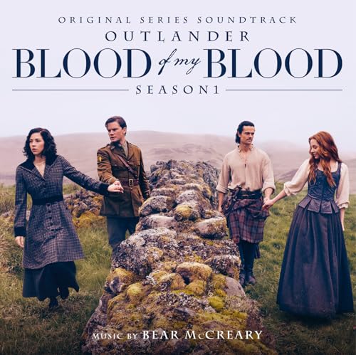 Outlander soundtrack cover featuring characters walking on a stone path.
