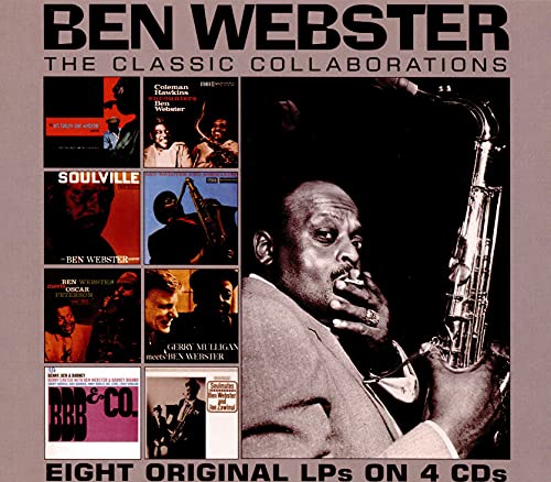 Ben Webster CD cover featuring the jazz musician playing saxophone.