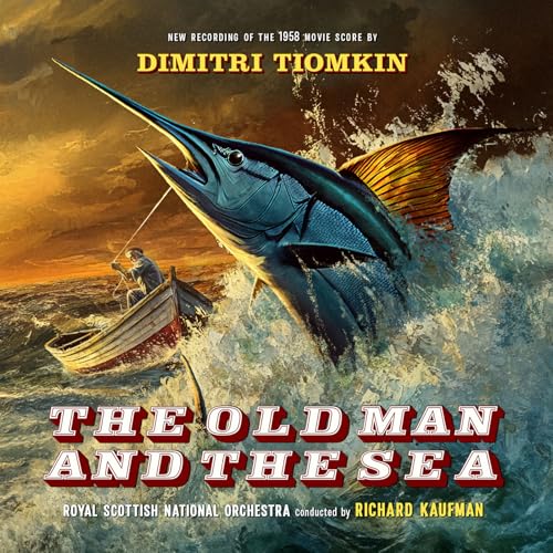 CD cover for “The Old Man and the Sea” featuring a marlin and boat.