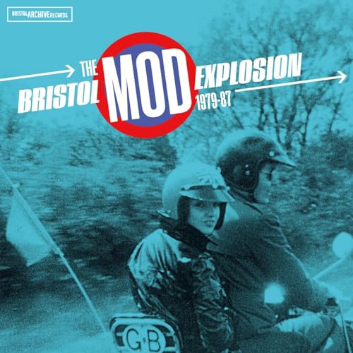 Vinyl album cover featuring mod culture imagery: scooters and riders.