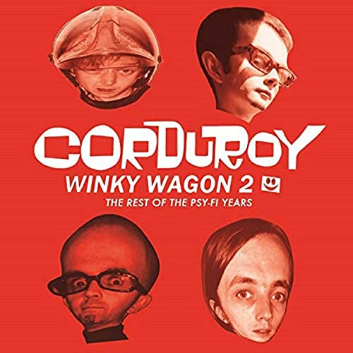 Album cover for Corduroy’s “Winky Wagon 2” featuring four illustrated faces.
