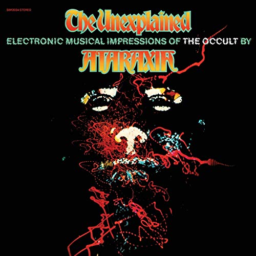 Vinyl record cover: distorted face with red and blue abstract designs.