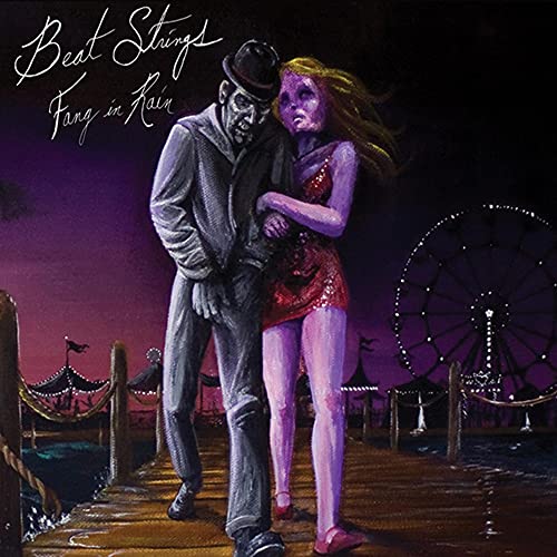 CD cover: ghostly couple embracing on a pier with a carnival backdrop.