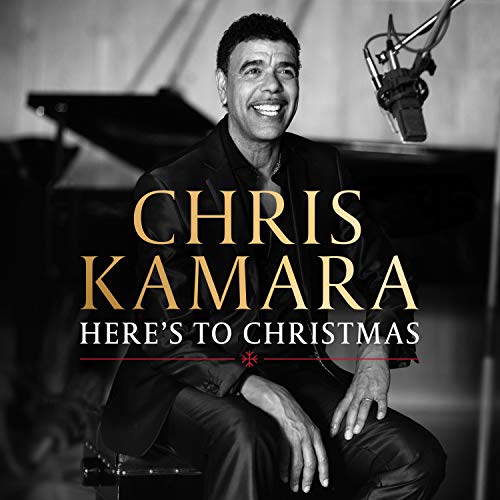 Chris Kamara album cover, black and white portrait with microphone.