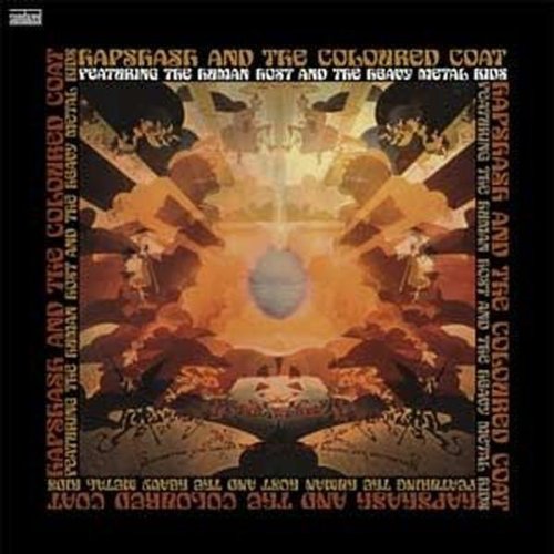 Psychedelic album cover with mirrored faces and ornate, detailed illustrations.