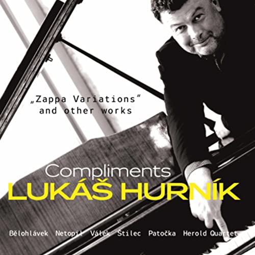 CD cover featuring pianist Lukáš Hurník in black and white.