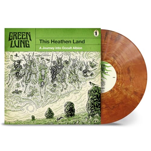 Green Lung This Heathen Land vinyl album cover with a marbled brown vinyl record.