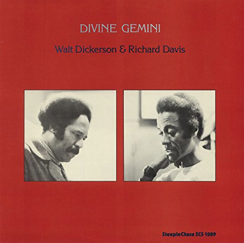 Album cover for "Divine Gemini" by Walt Dickerson & Richard Davis, two portraits.